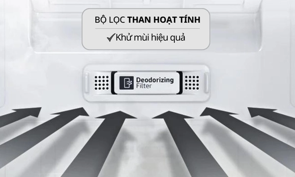 Tủ lạnh Samsung Inverter 236 lít RT22M4032BU bộ lọc than hoạt tính